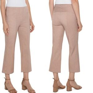 Liverpool Womens Stella Kick Flare Pants 8 Check Lava Flow Pull On Academia